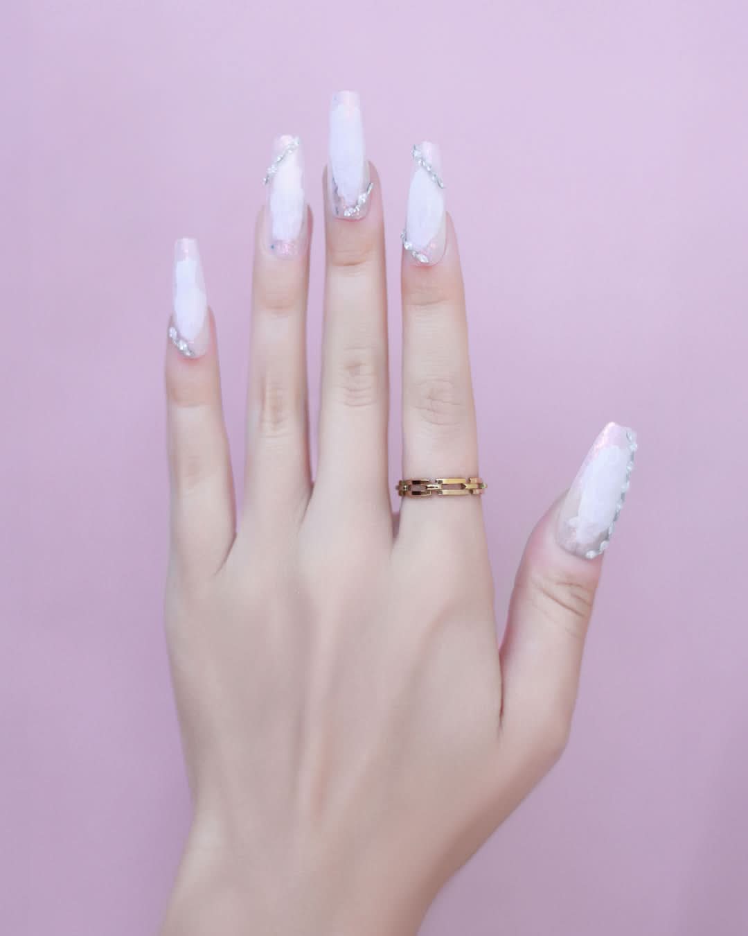 Seanaily the Long Fairy White press on nails
