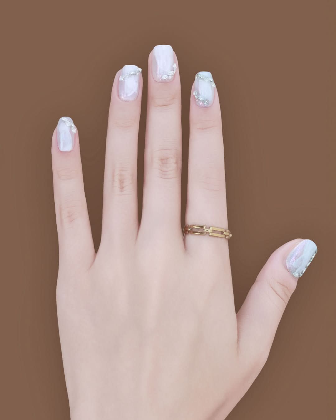 Seanaily the Short Fairy White press on nails