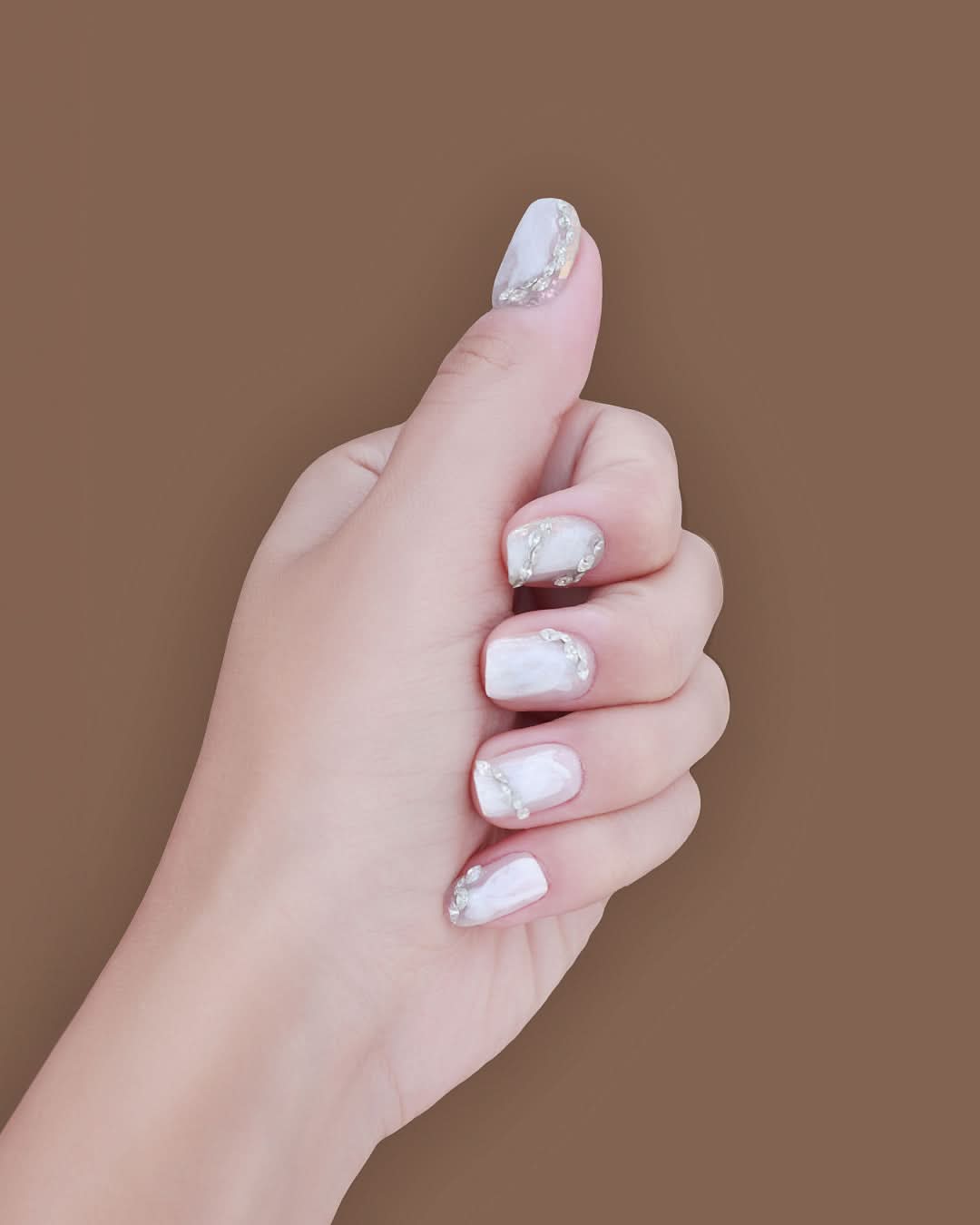 Seanaily the Short Fairy White press on nails